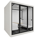 Шестиместная акустическая кабина LWOP SIX Белый/Задняя стенка стекло