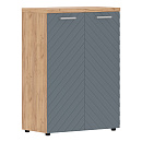 Шкаф для документов Torr Lux TLMC 85.1 Дуб Бофорд / Серо-голубой