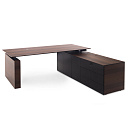 Стол письменный с тумбой Tesla 110 102 ECL BL Эвкалипт/Черный