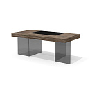 Стол руководителя Glass.Go Gs-1N Лимба темная Стол руководителя Glass.Go Gs-1N Лимба темная