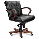 Кресло руководителя Multi-office Paris B Кожа черная