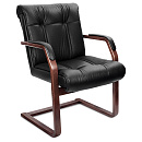 Кресло посетителя Multi-office Paris C Кожа черная