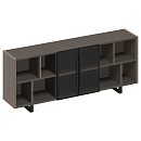 Шкаф низкий полузакрытый греденция U.RUS РС 333 Дуб Виченца/Лава серая