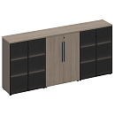 Шкаф для документов средний U.RUS РС 310 Дуб Виченца/Лава серая