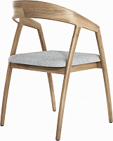 Стул Бридж AL 102 Ткань рогожка Лайт Грей / Орех натуральный Стул Бридж AL 102 Ткань рогожка Лайт Грей / Орех натуральный