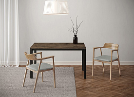 Стул Киото AL 103 Ткань рогожка Лайт Грей / Орех натуральный Стул Киото AL 103 Ткань рогожка Лайт Грей / Орех натуральный