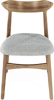 Стул Джеро AL 104 Ткань рогожка Лайт Грей / Орех натуральный Стул Джеро AL 104 Ткань рогожка Лайт Грей / Орех натуральный