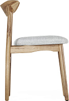 Стул Джеро AL 104 Ткань рогожка Лайт Грей / Орех натуральный Стул Джеро AL 104 Ткань рогожка Лайт Грей / Орех натуральный