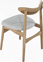 Стул Джеро AL 104 Ткань рогожка Лайт Грей / Орех натуральный Стул Джеро AL 104 Ткань рогожка Лайт Грей / Орех натуральный