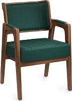 Стул Norman AL 501 Экокожа Dark green / Орех темный