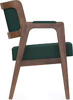 Стул Norman AL 501 Экокожа Dark green / Орех темный