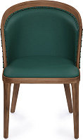 Стул Бизотти (Bizotti) AL 503 Экокожа Dark green / Орех темный