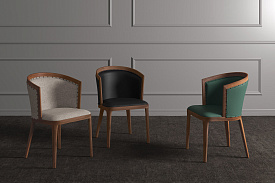 Стул Бизотти (Bizotti) AL 503 Экокожа Dark green / Орех темный