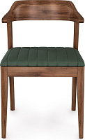 Стул Хорди (Hordy) AL 504 Экокожа Grey Green / Орех темный