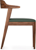 Стул Хорди (Hordy) AL 504 Экокожа Grey Green / Орех темный