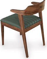 Стул Хорди (Hordy) AL 504 Экокожа Grey Green / Орех темный