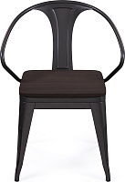 Металлический стул West Wood AL 404 МW Металл Черный матовый / Вяз темный
