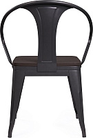 Металлический стул West Wood AL 404 МW Металл Черный матовый / Вяз темный