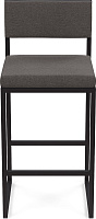 Барный стул Барнс-75 AL 301 Ткань рогожка Grey Lunar