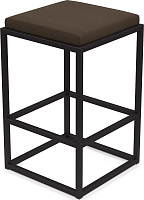 Барный стул Верм-75 AL 302 Ткань микровелюр Brauni