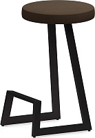 Барный стул Корс-75 софт AL 304 Ткань микровелюр Brauni