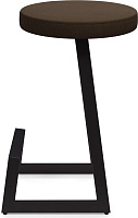Барный стул Корс-75 софт AL 304 Ткань микровелюр Brauni