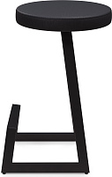 Барный стул Корс-75 софт AL 304 Экокожа черная