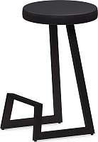 Барный стул Корс-75 софт AL 304 Экокожа черная