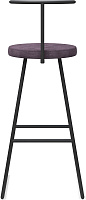 Барный стул Сканди-75 софт AL 307 Ткань микровелюр Velur Grey