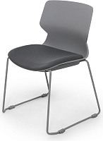 Кресло посетителя Oslo Ткань / Пластик серый