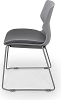 Кресло посетителя Oslo Ткань / Пластик серый