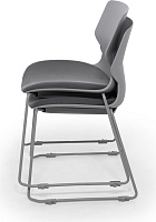 Кресло посетителя Oslo Ткань / Пластик серый