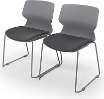 Кресло посетителя Oslo Ткань / Пластик серый