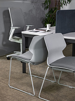 Кресло посетителя Oslo Ткань / Пластик серый