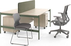 Кресло посетителя Oslo Ткань / Пластик серый