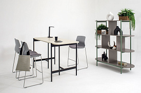 Кресло барное Oslo Ткань / Пластик серый