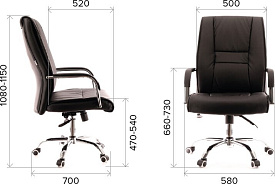 Кресло руководителя Everprof Kent TM Экокожа коричневая