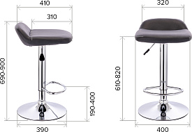 Барный стул Form PU Экокожа черная