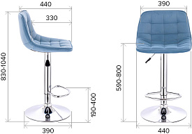 Барный стул Cooper Fabric Ткань горчичная