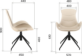 Обеденное кресло Freedom PU Экокожа коричневая