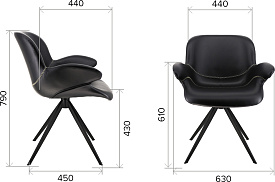 Обеденное кресло Aurora PU Экокожа коричневая