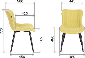 Обеденный стул Aqua Fabric Ткань бежевая