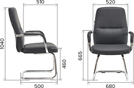 Кресло посетителя Everprof Vesta CF Экокожа бежевая