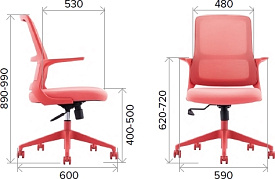 Кресло операторское Everprof Elf Сетка синяя