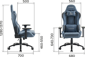 Кресло игровое Everprof Ghost Ткань синяя Кресло игровое Everprof Ghost Ткань синяя