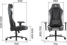 Кресло игровое Everprof Rapid Экокожа серая Кресло игровое Everprof Rapid Экокожа серая