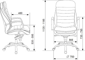 Кресло руководителя Бюрократ T-9950 экокожа черная
