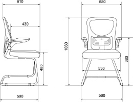 Кресло посетителя Бюрократ MC-W109 Сетка/Ткань светло-серая Кресло посетителя Бюрократ MC-W109 Сетка/Ткань светло-серая