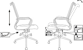 Кресло руководителя Бюрократ CH Balance-LUX Сетка черная Ткань черная