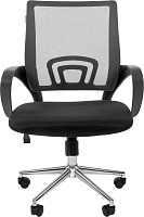 Кресло персонала Chairman 696 Chrome Ткань черная/Сетка серая